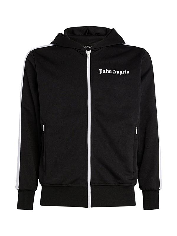 Hoodie zippé noir Palm Angels à rayure