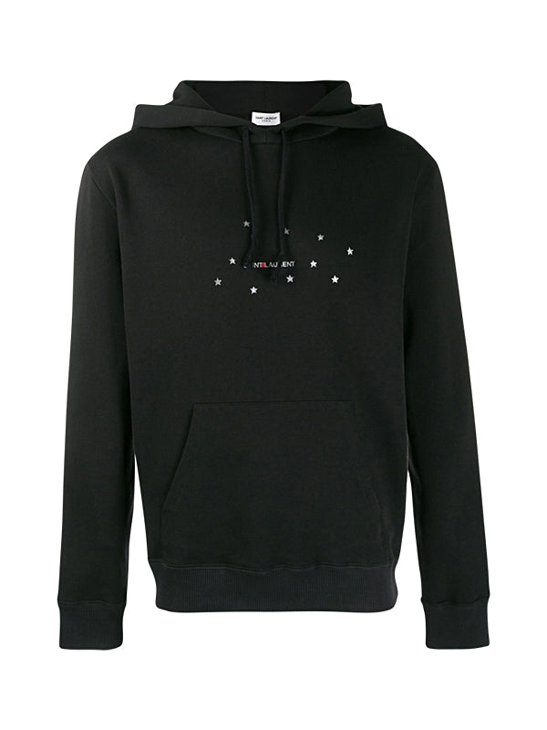 Hoodie Saint Laurent à logo imprimé noir