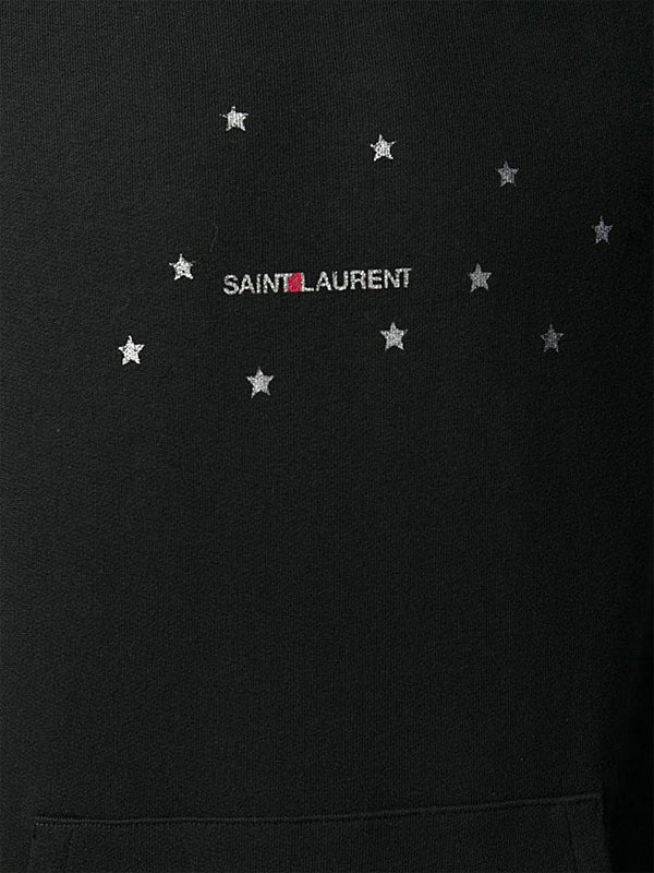Hoodie Saint Laurent à logo imprimé noir