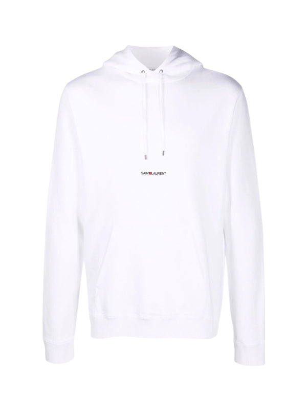 Hoodie Saint Laurent à logo imprimé blanc