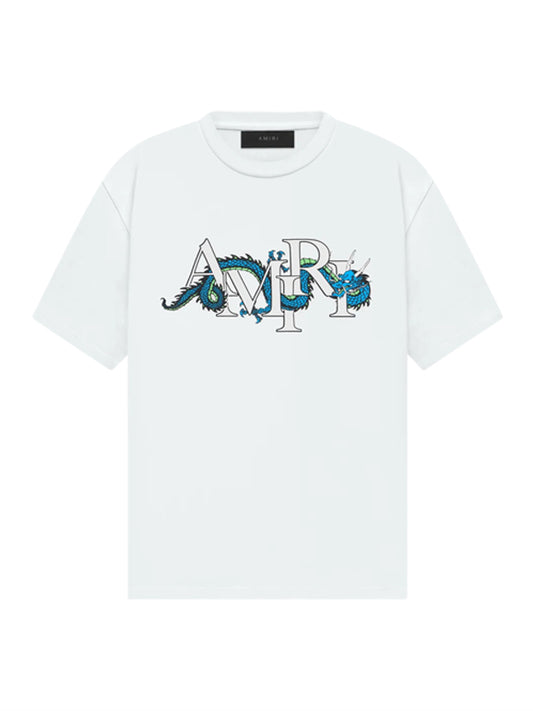 T-shirt blanc Dragon du nouvel an lunaire