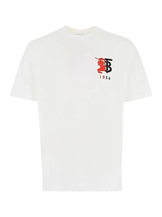 T-Shirt Burberry blanc à logo brodé