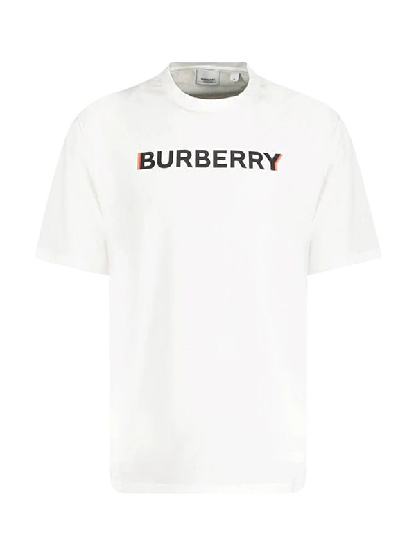 T-Shirt Burberry blanc à logo imprimé