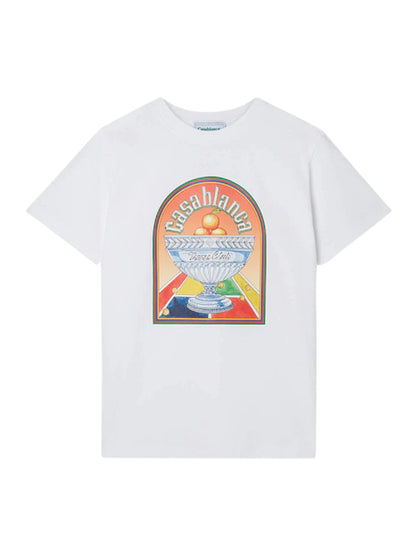 T-Shirt blanc Casablanca Terrain d'Orange