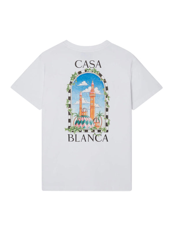 T-Shirt blanc Casablanca Vue de Damas