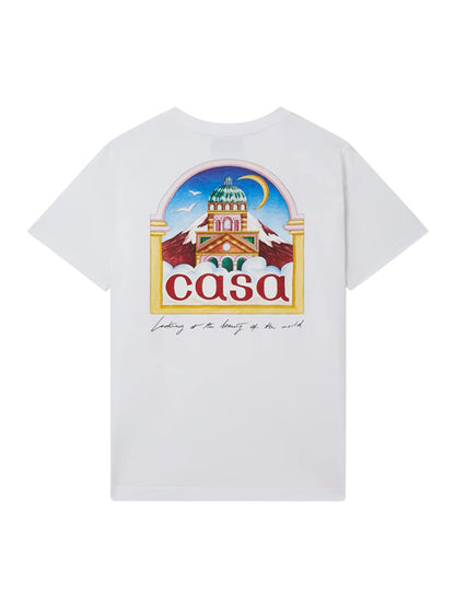 T-Shirt blanc Casablanca Vue de l'Arche