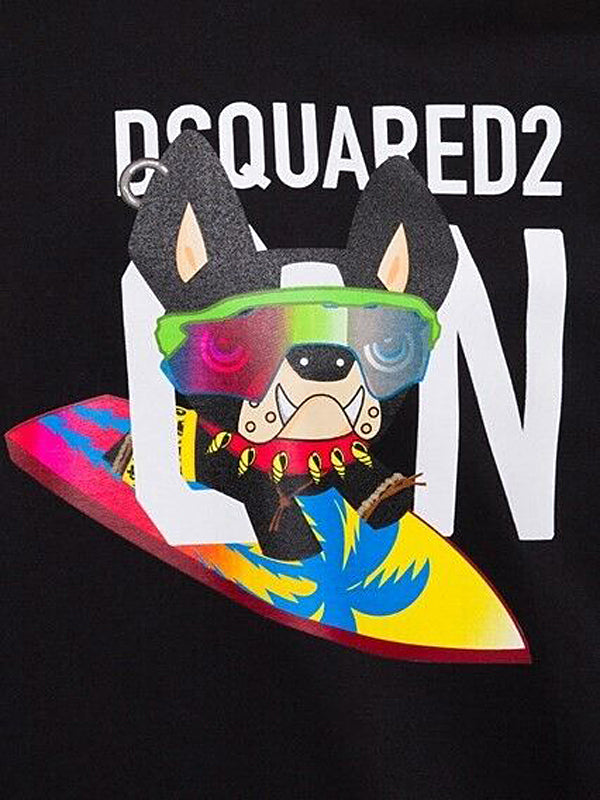 T-Shirt Dsquared2 noir Icon à imprimé graphique