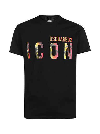 T-Shirt Dsquared2 noir à logo imprimé ICON