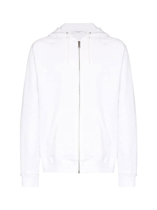 Hoodie Givenchy blanc signature logo brodé arc en ciel