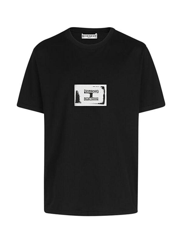 T-Shirt Givenchy noir à logo patché