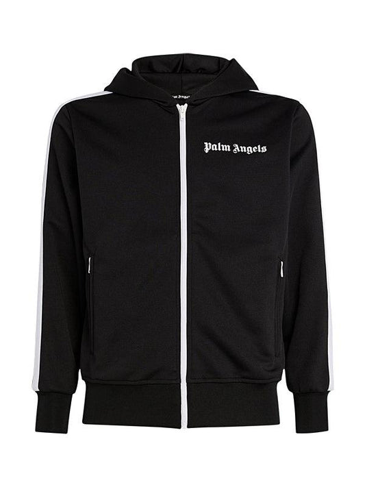 Hoodie zippé noir Palm Angels à rayure 