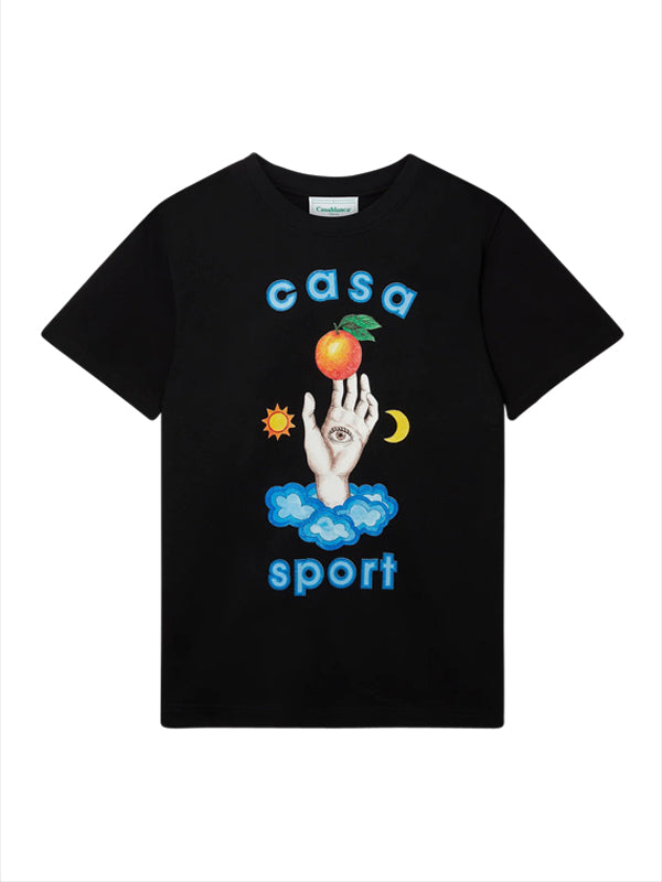 T-Shirt noir Casablanca Talisman