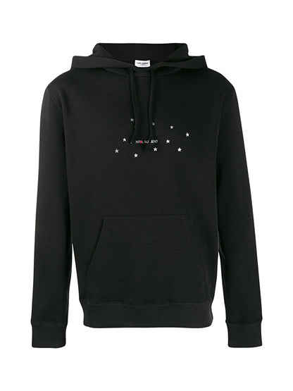 Hoodie Saint Laurent à logo imprimé noir 