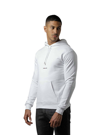 Hoodie Saint Laurent à logo imprimé blanc 