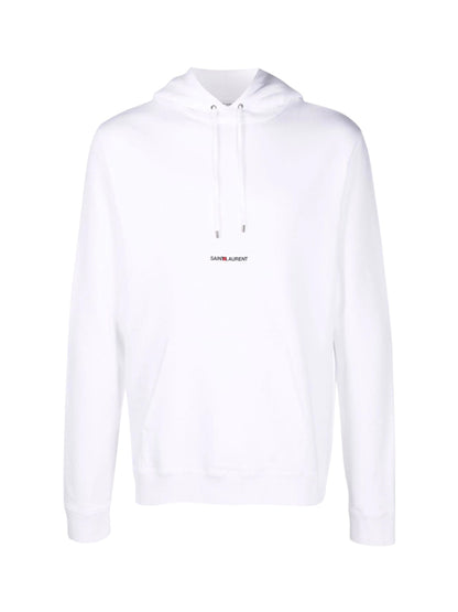 Hoodie Saint Laurent à logo imprimé blanc 