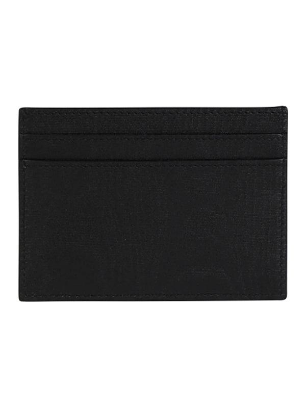 Porte-cartes YSL en cuir noir