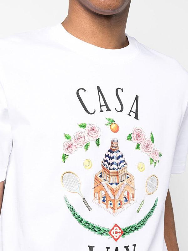 T-Shirt Casablanca blanc Casa Way