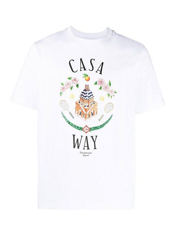 T-Shirt Casablanca blanc Casa Way